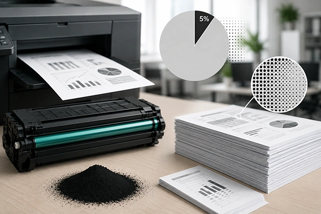 Rendimento de toner: quantas páginas um toner realmente imprime